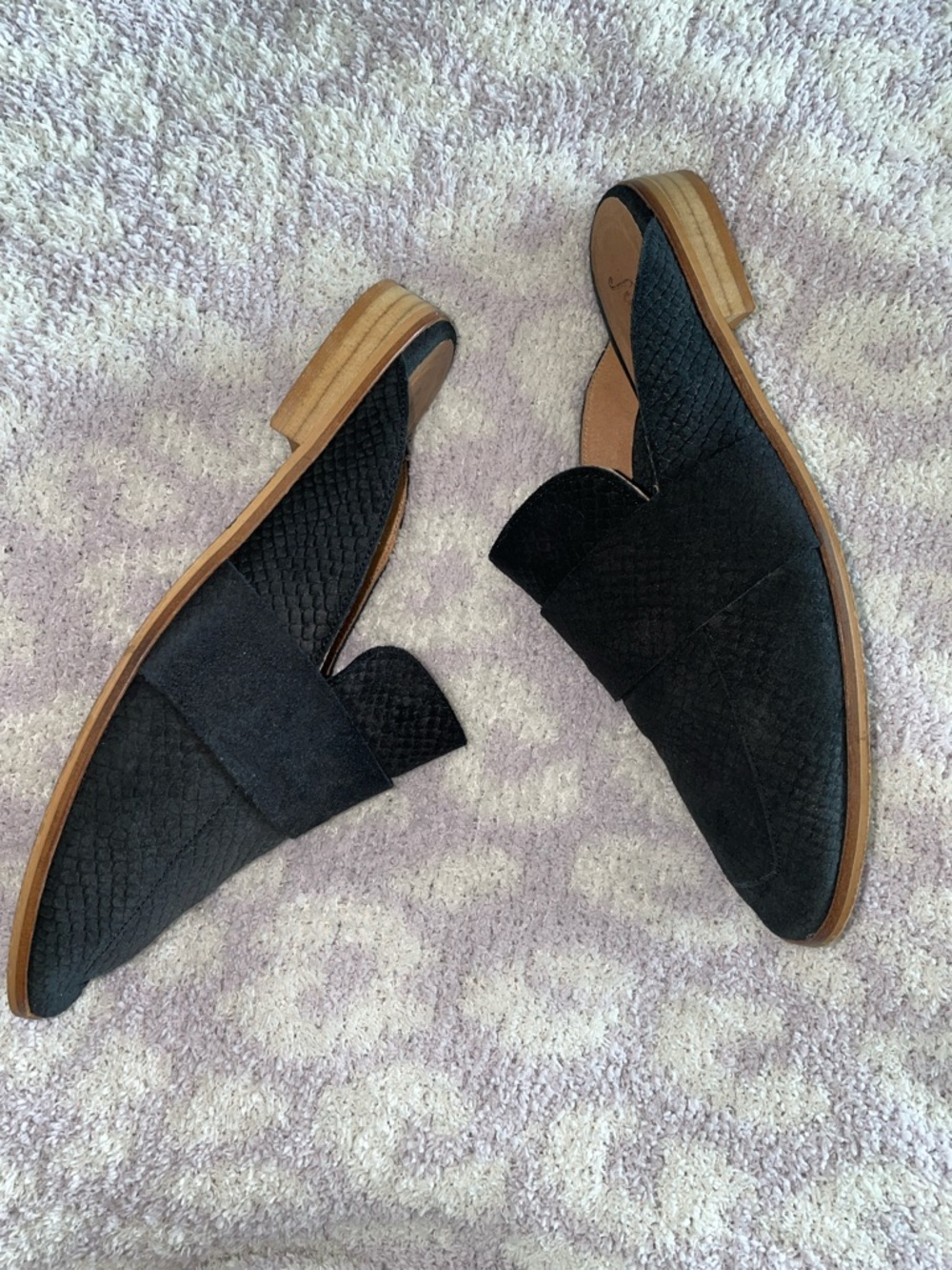 Free People At Ease Loafer Black Slip On Mules Sz 40 - Picture 6 of 10